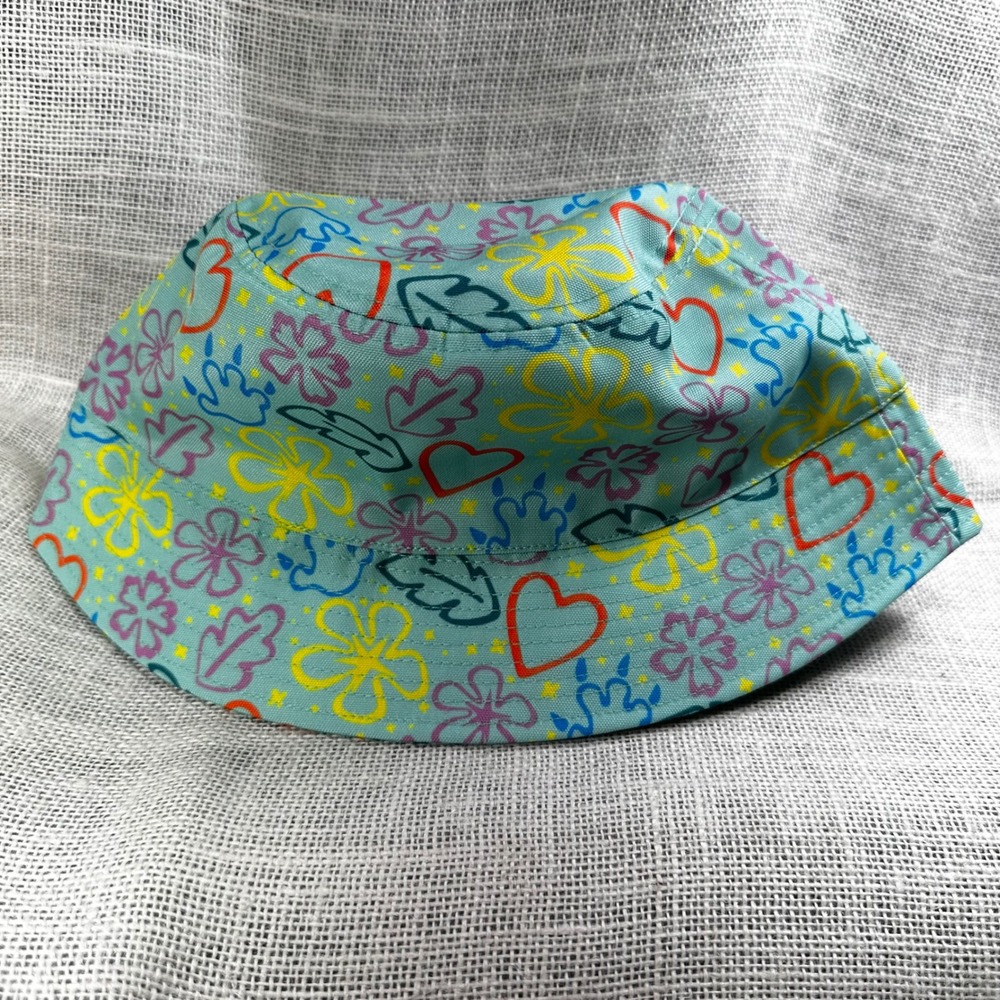 Disney Parks Stitch Bucket Hat Lilo & Stitch Tropical Floral Blue Adult - Picture 6 of 8